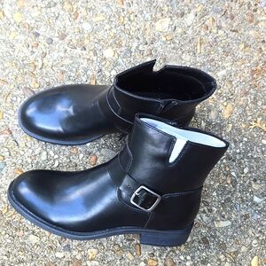 Frye and Co. Black Ankle MOTO STYLE Boots Size 8.5 F010163